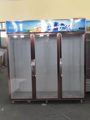 Real Air-Cooled Beverage Display Cabinet Double Door Fresh-Keeping Cabinet